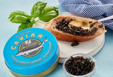 ИКРА Черная Осетровая железная  банка 250 гр